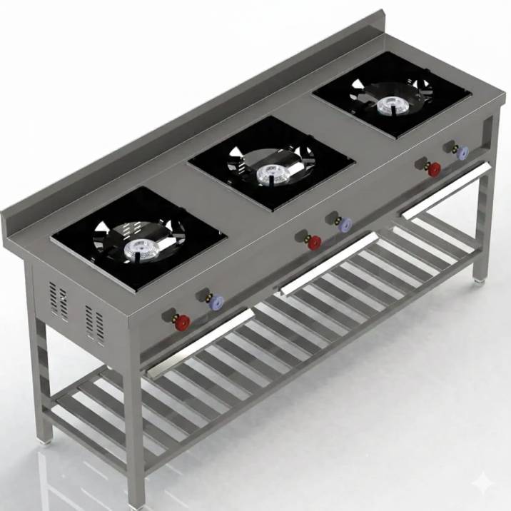 Three Burner Indian Cooking Range