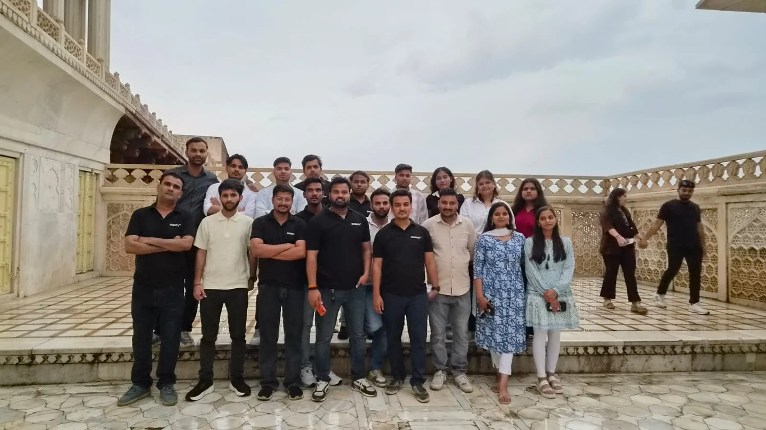 Team group photo on terrace